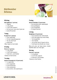 Recept på näringsrika drycker, sk ”Säröbomber”